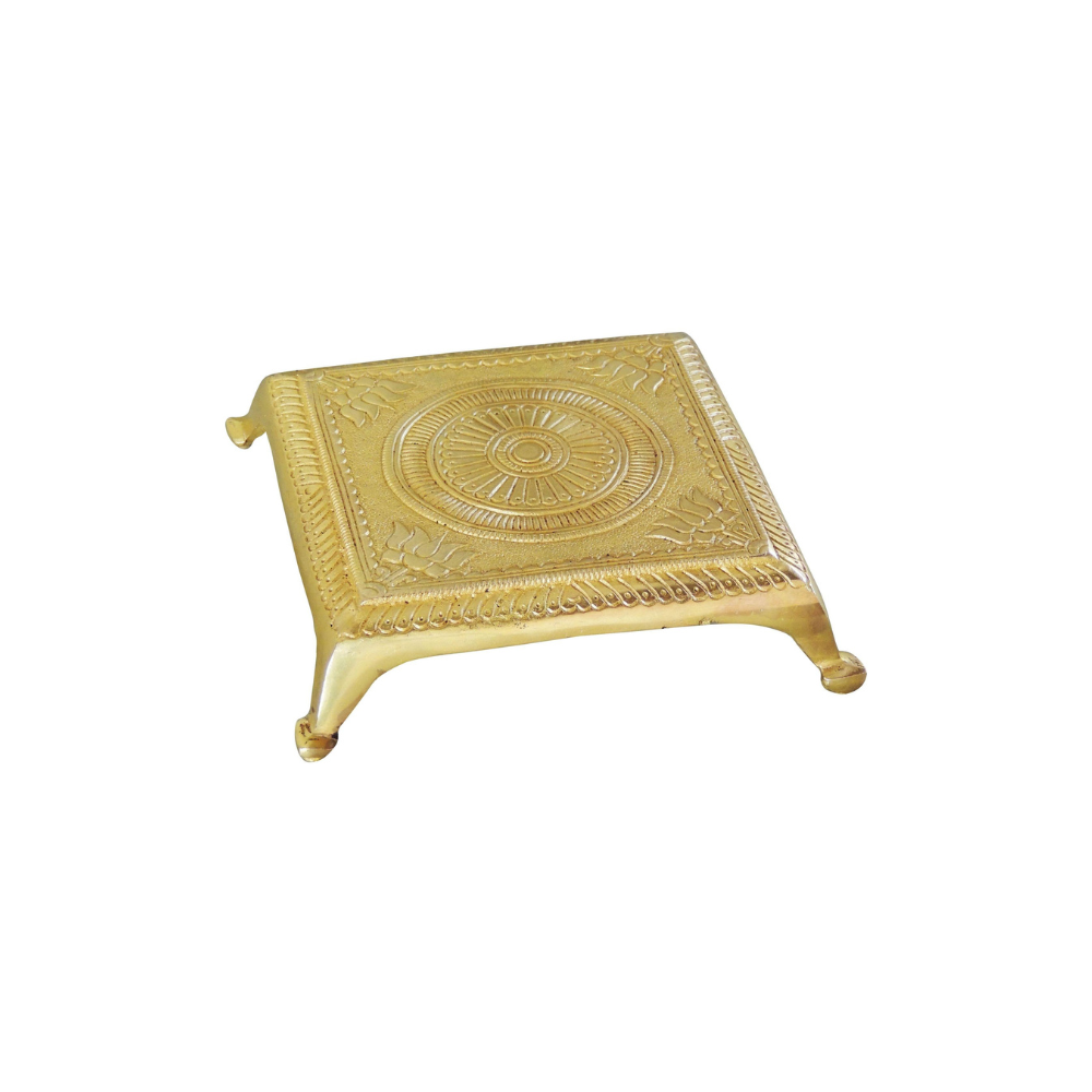 Brass Chowki For God Statue