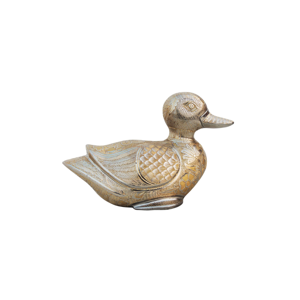 Brass Showpiece Sitting Duck Statue