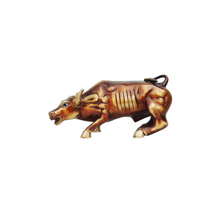 Brass Bull Idol Medium With Antique Finish