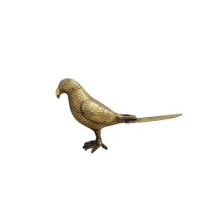 Brass Showpiece Table Decor Parrot Statue