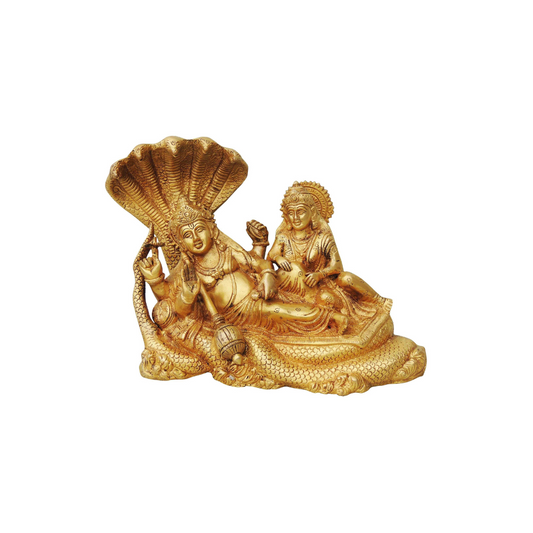 Brass Vishnu & Laxmi Ji With Shesnag Statue