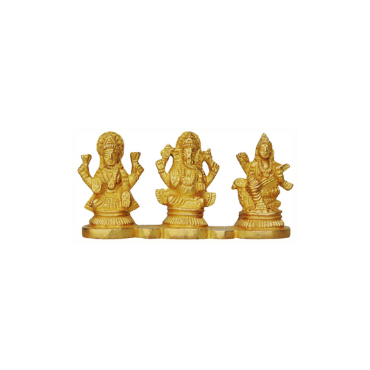 Brass Lgs On Same Base God Idol Statue