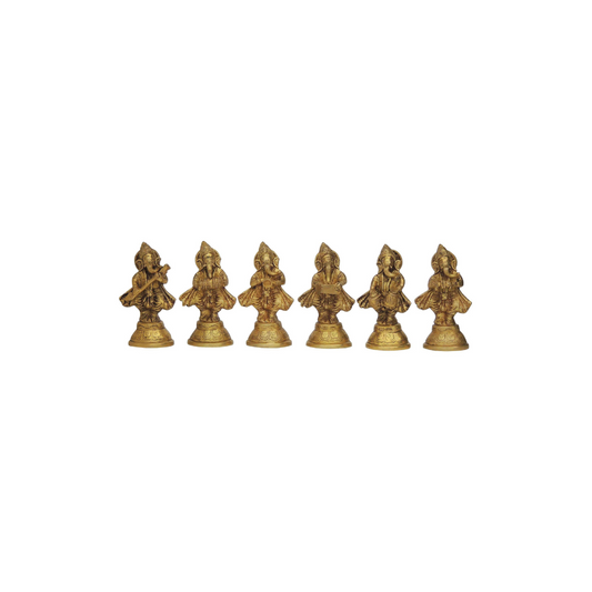 Brass Musical Ganesh 5 pcs set God Statue