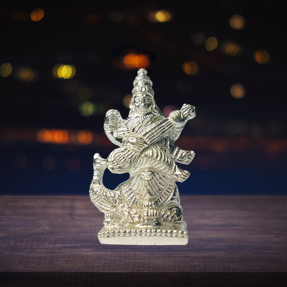 Pure Silver Saraswati Idol