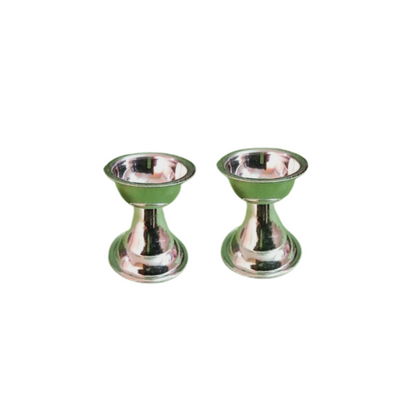 Pair of Pure Silver Pair Diyas