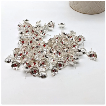 Silver Kundan Flowers Pack Of 108