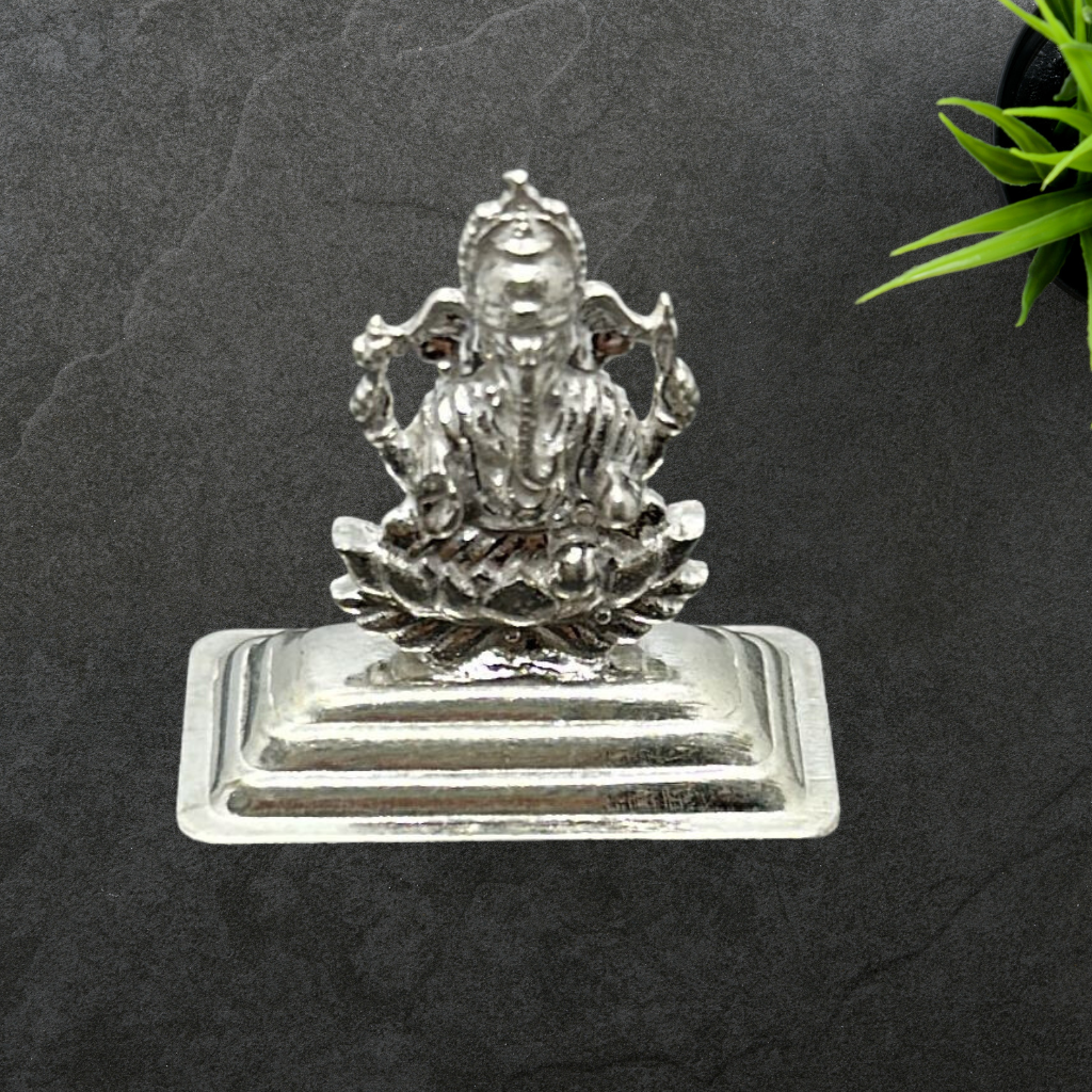 Pure Silver Ganesh Idol 6g 1 Pcs - PUSHMYCART