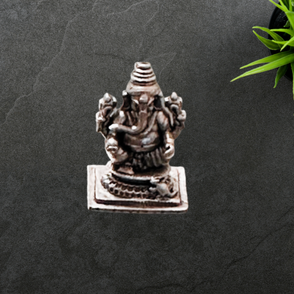 Pure Silver Ganesh Antique Idol