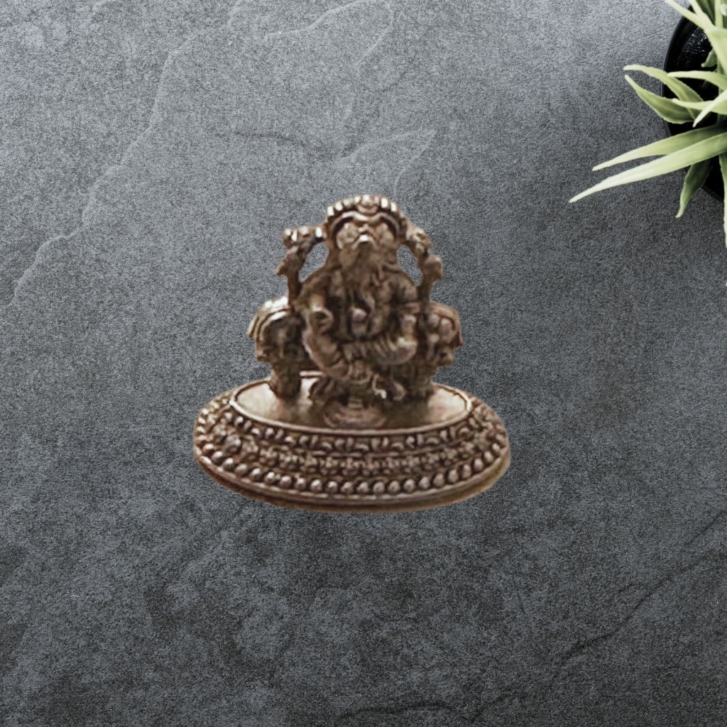 Pure Silver Ganesh Antique Idol 1 Pcs