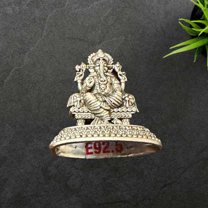 Pure Silver Ganesh Idol 6 grams 1 Pcs - PUSHMYCART