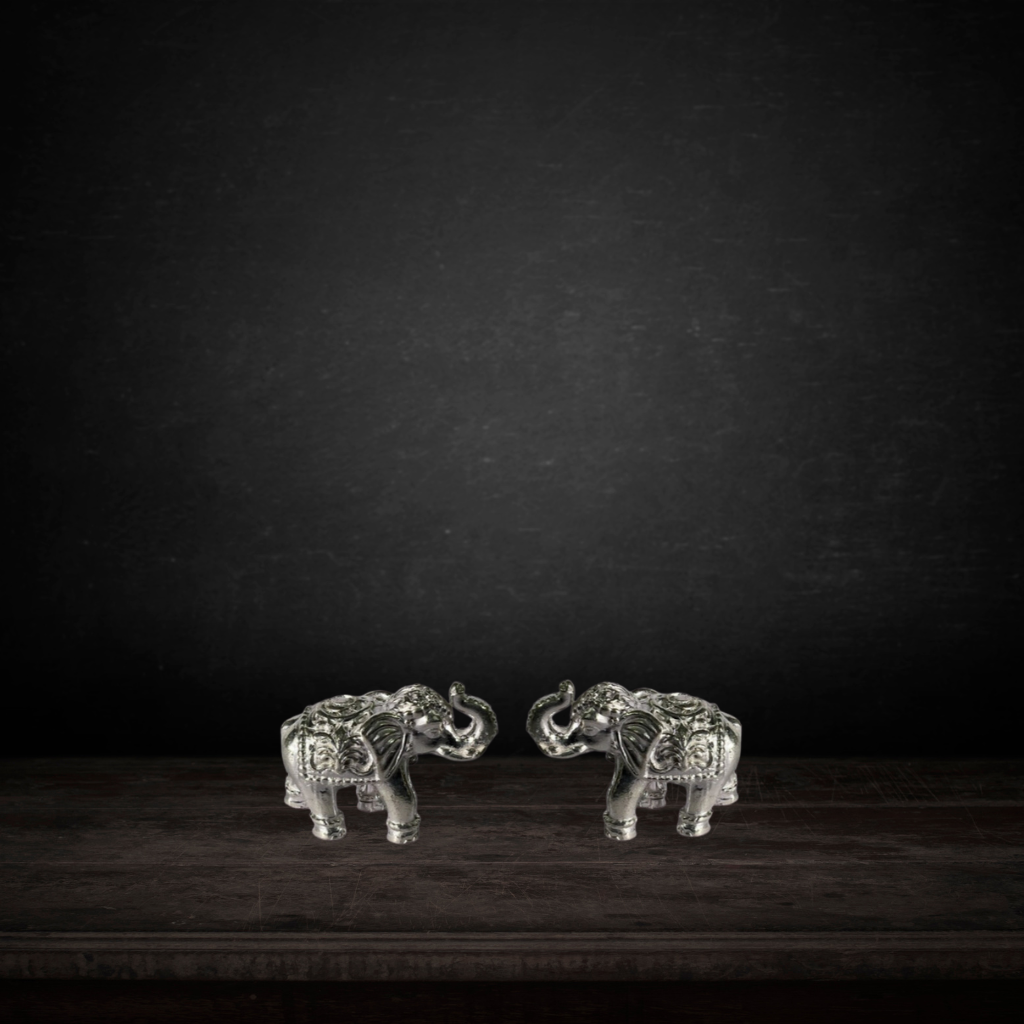 Pure Silver Elephant Pairs 42g - PUSHMYCART