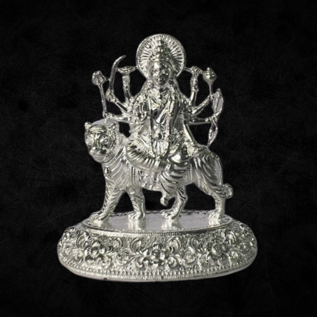 Pure Silver Durga Devi 18.39g - PUSHMYCART