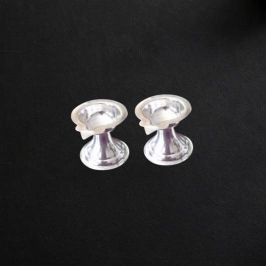 Pure Silver Plain Pair Diyas 20g - PUSHMYCART