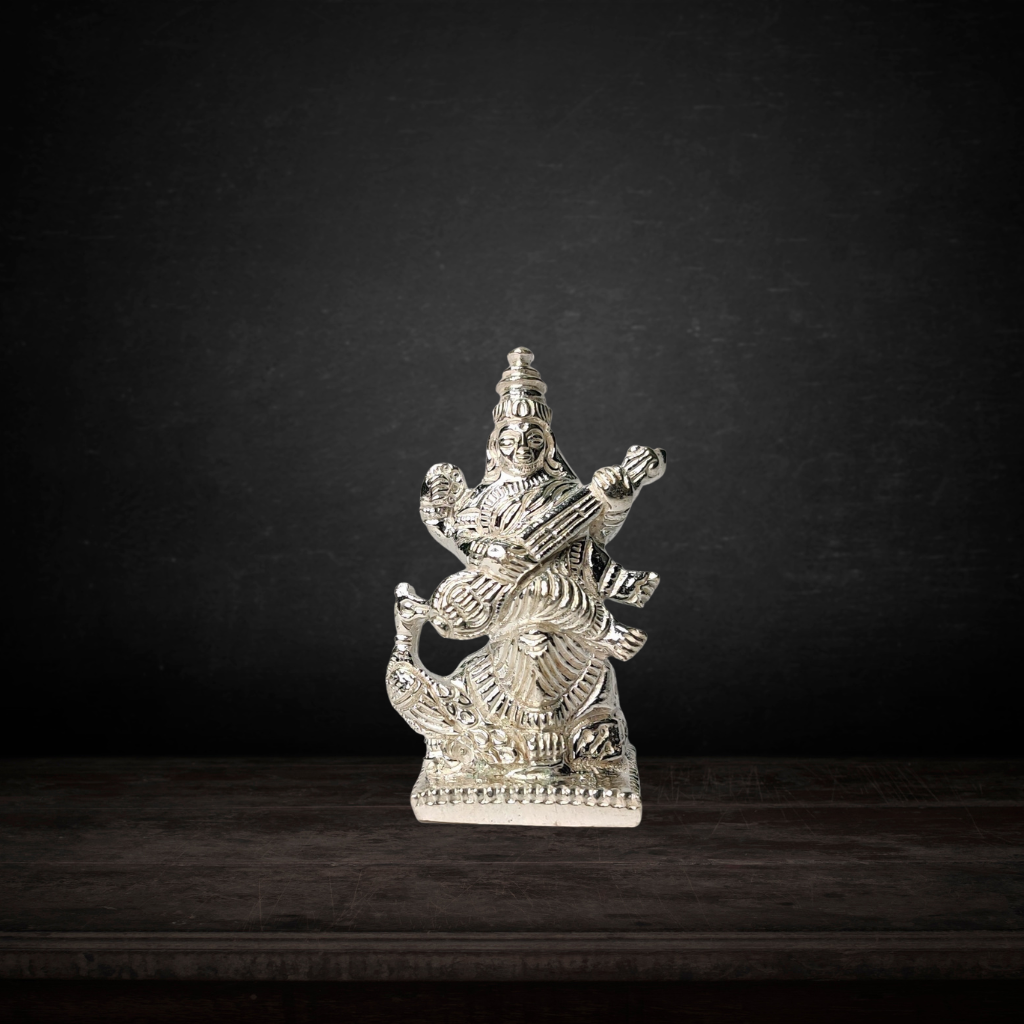 Pure Silver Saraswati Amman Idol 52g - PUSHMYCART