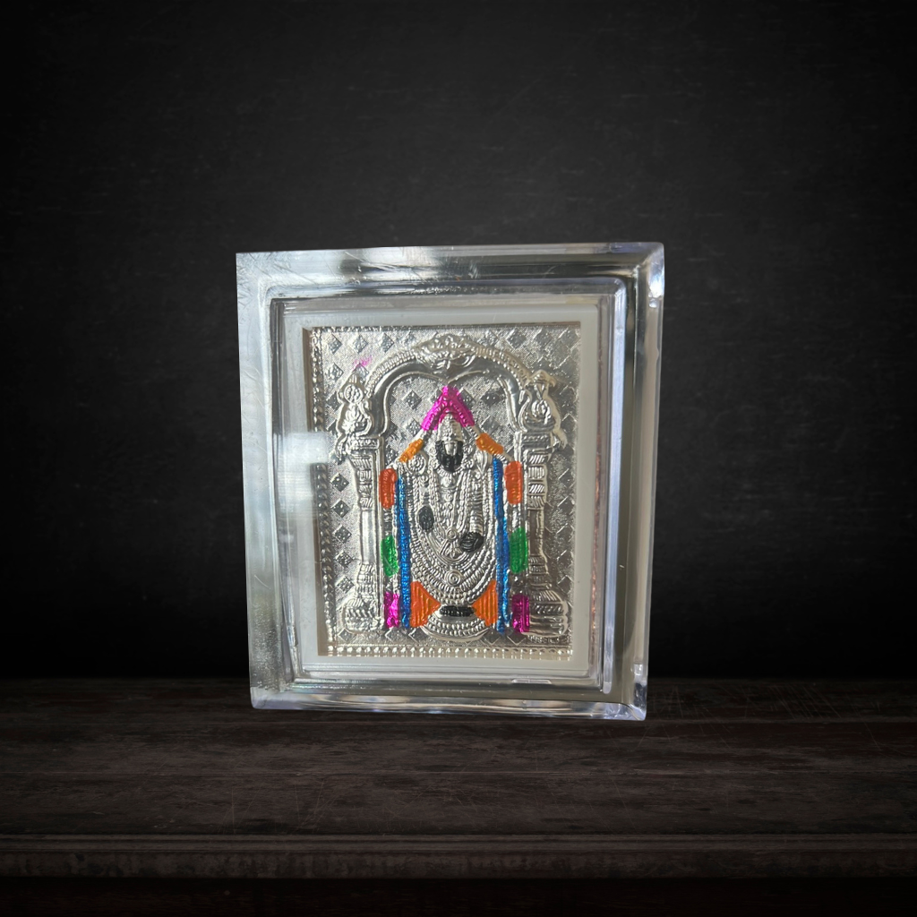 Pure Silver Foil Balaji Picture Frame 20g - PUSHMYCART