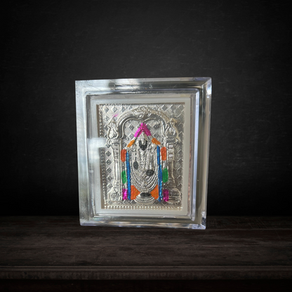 Pure Silver Foil Balaji Picture Frame 20g - PUSHMYCART