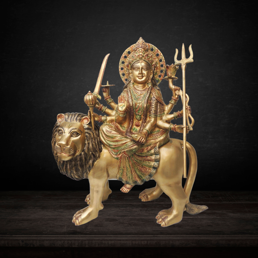 Brass Durga Ji Goddess Idol Statue