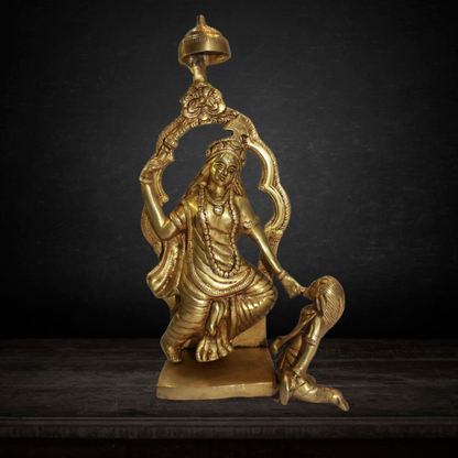 Brass Kali Maa God Idol Statue