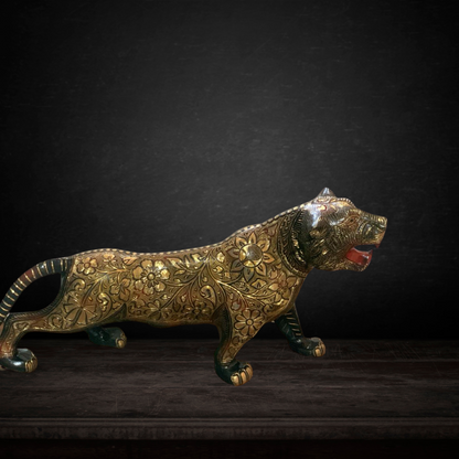 Brass Showpiece Tiger