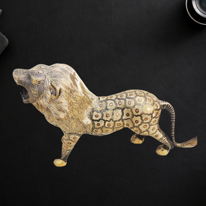 Brass Showpiece Lion Statue