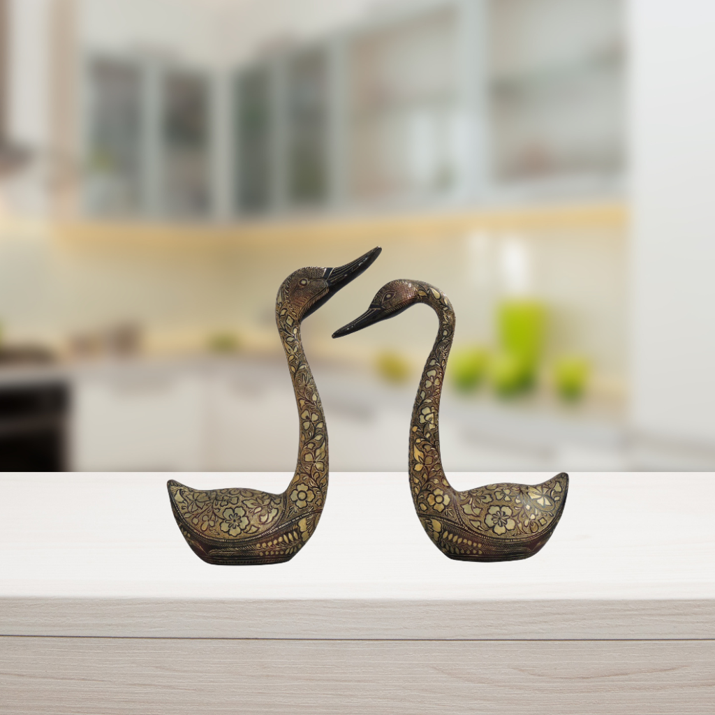 Brass Showpiece Duck Pair