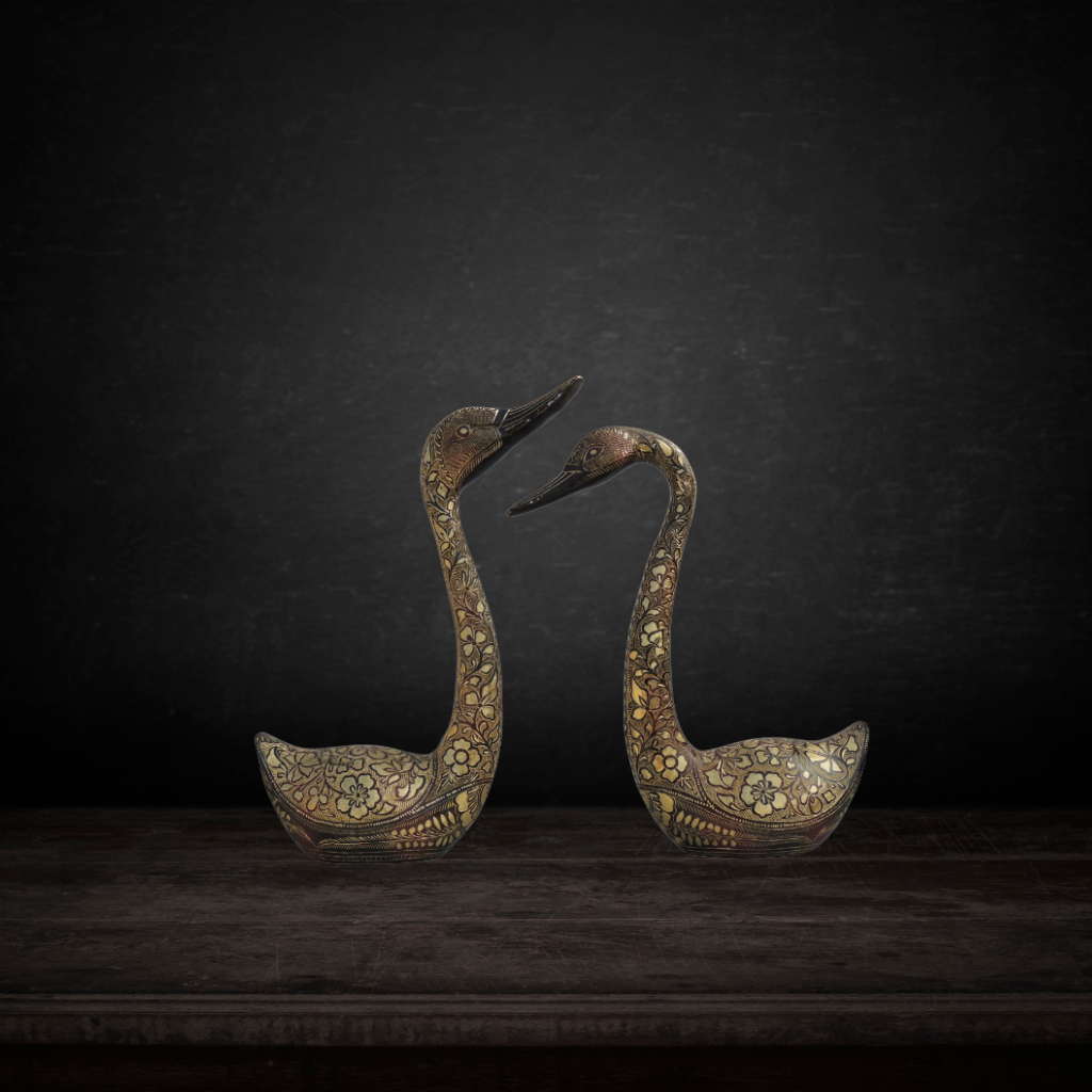 Brass Showpiece Duck Pair