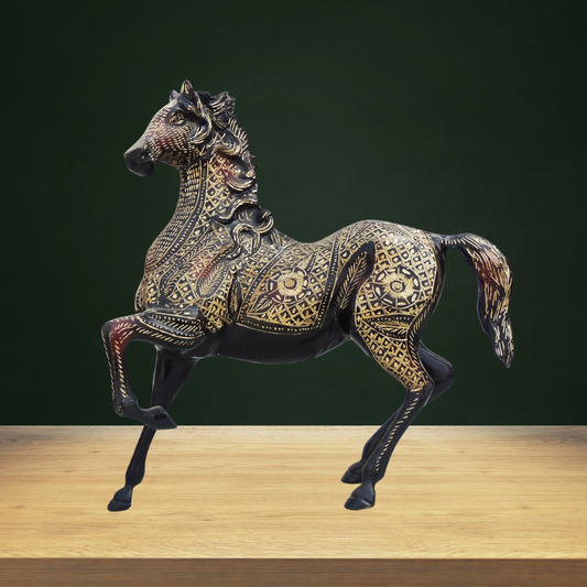 Brass Showpiece Horse Statue