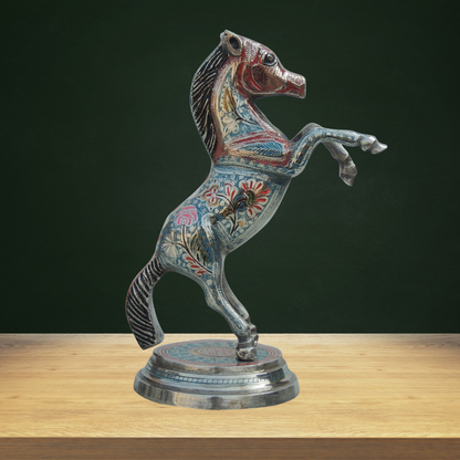 Brass Showpiece Jumping Horse