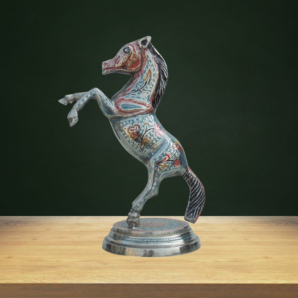 Brass Showpiece Jumping Horse