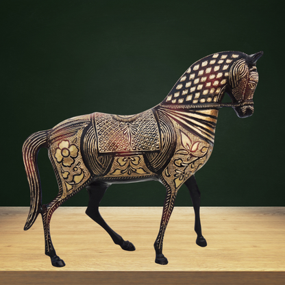 Brass Showpiece Horse Statue