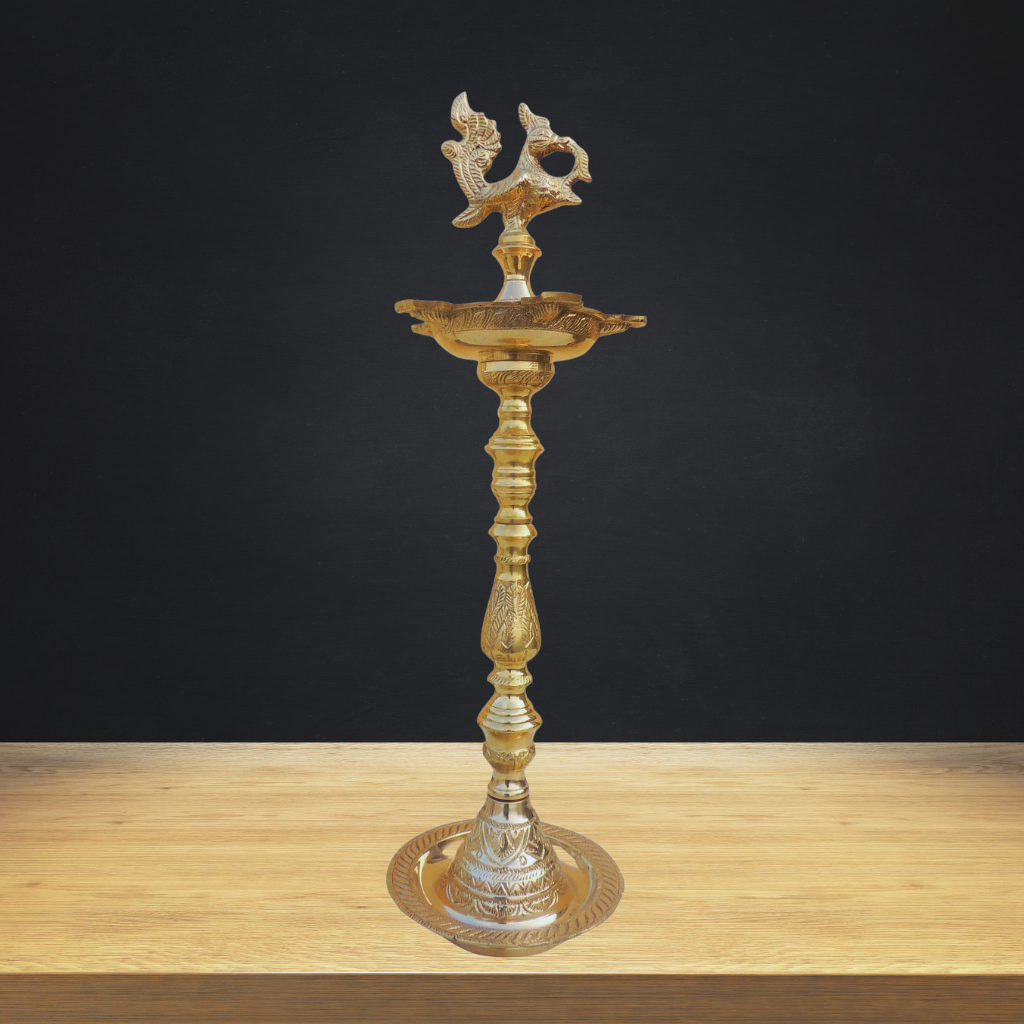 Brass Table Mahabharat Oil Lamp Deepak