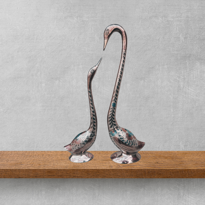 Brass Duck Pair Statue