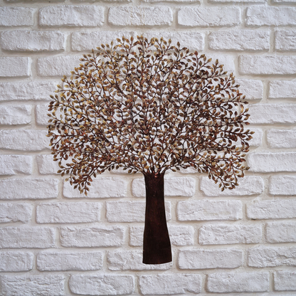 Brass Wall Hanging Tree Statue