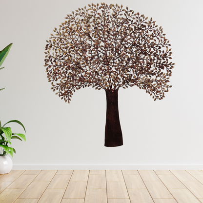 Brass Wall Hanging Tree Statue