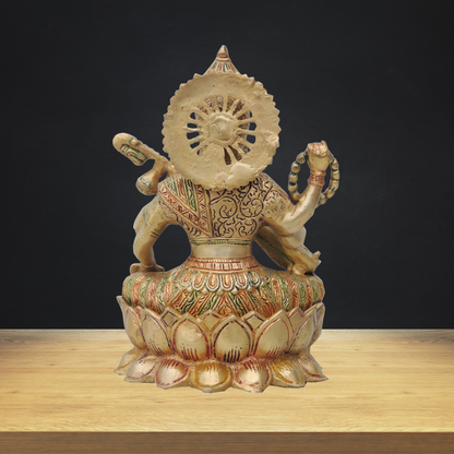 Brass Saraswati Ji Goddess Idol Statue