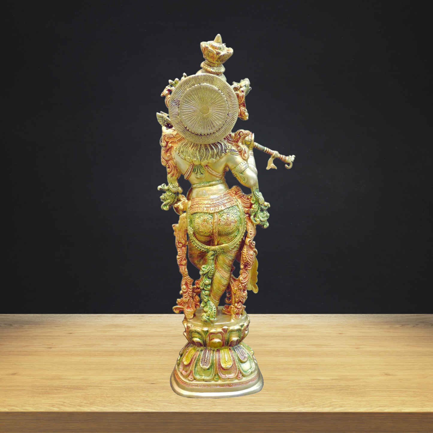 Brass Krishna God Idol Statue