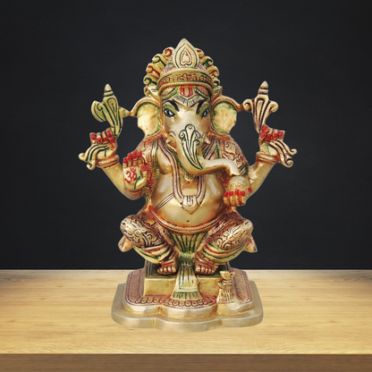 Brass Ganesh Ji God Idol Statue