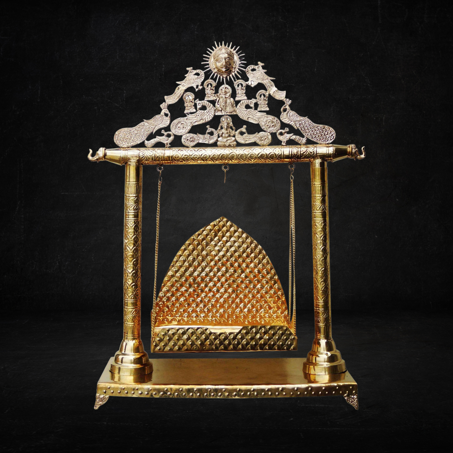 Brass Laddu Gopal Jhula For God Idol