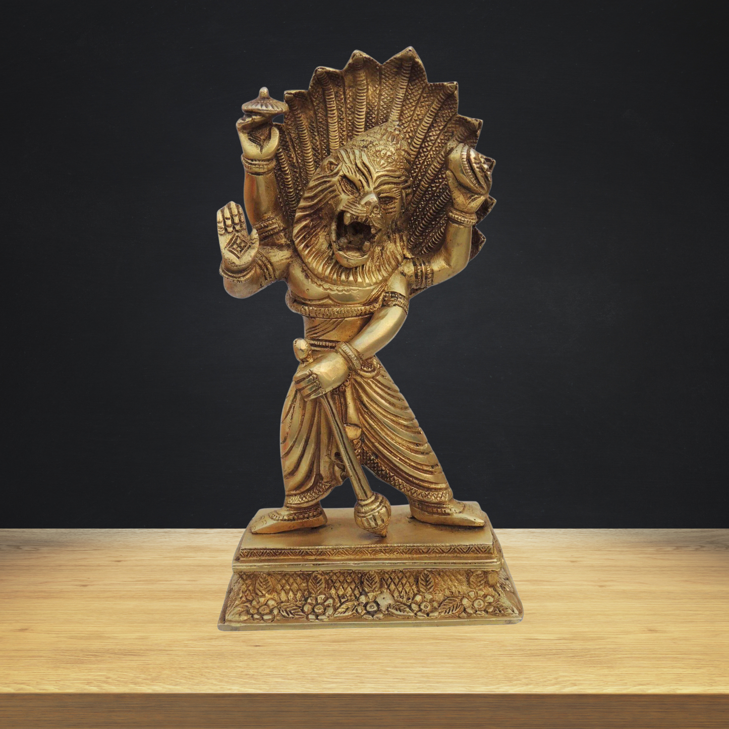 Brass Narsingh Bhagwan God Idol Statue