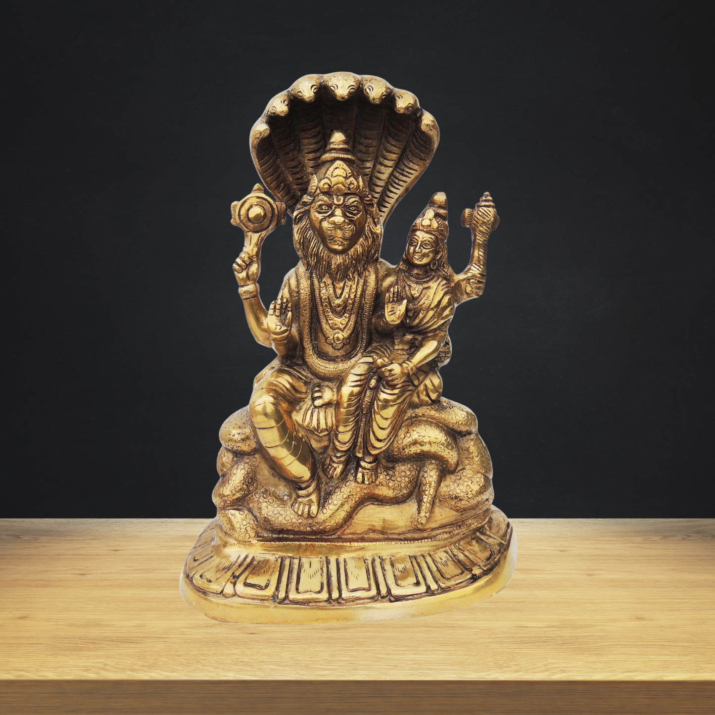 Brass Narsingh Bhagwan Statue