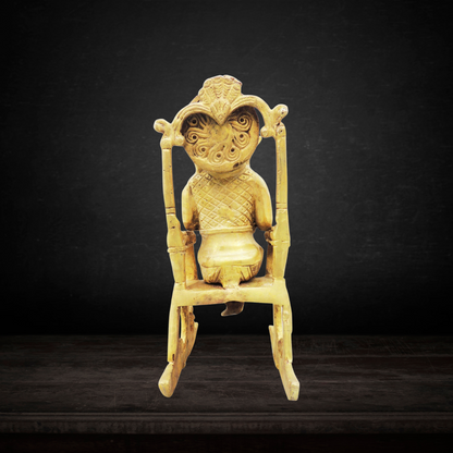 Brass Chair Ganesh Statue