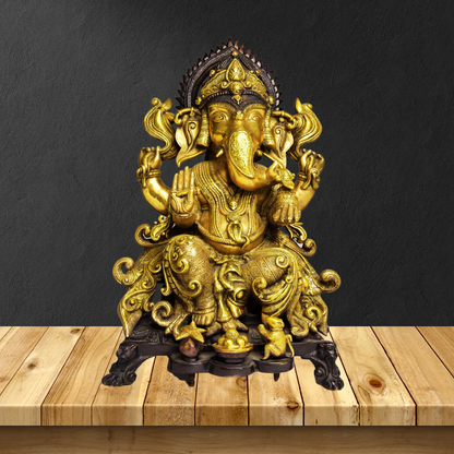 Brass Ganesh Ji God Idol Statue