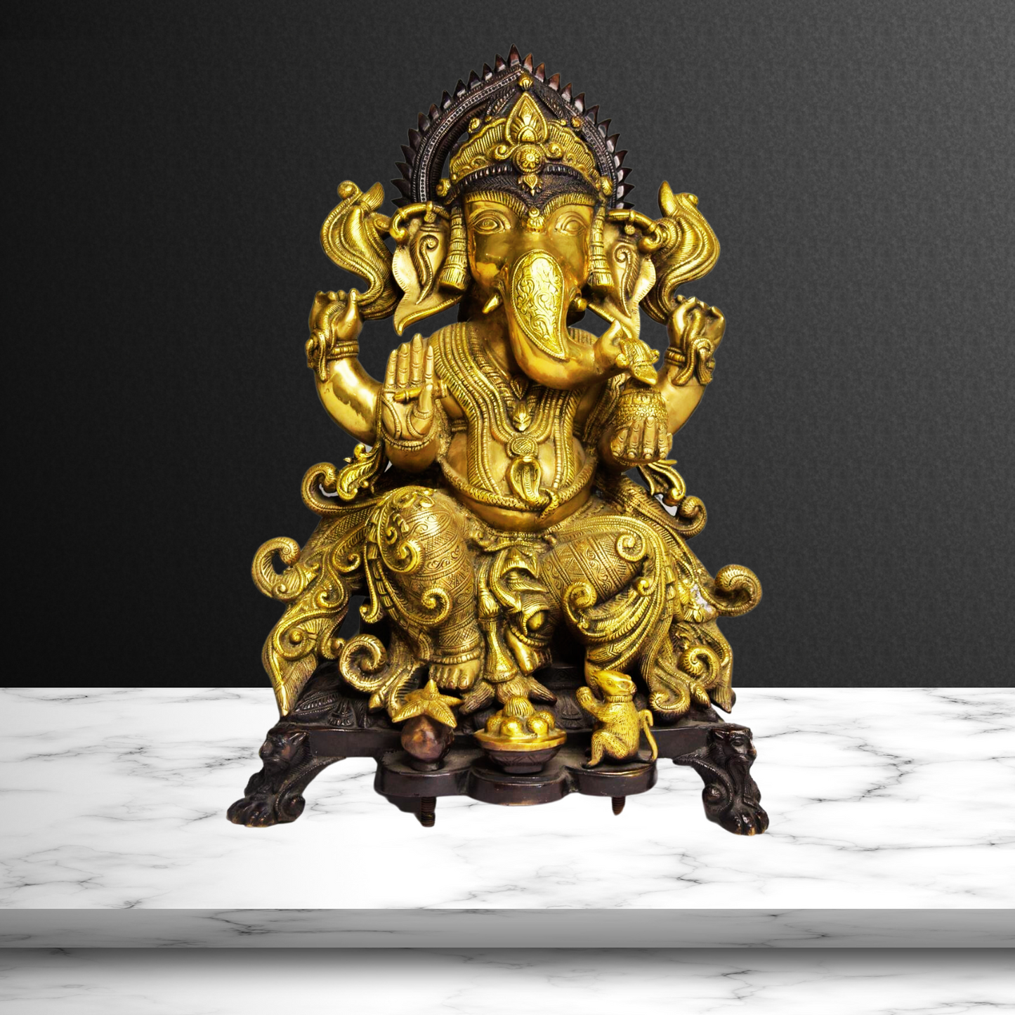 Brass Ganesh Ji God Idol Statue