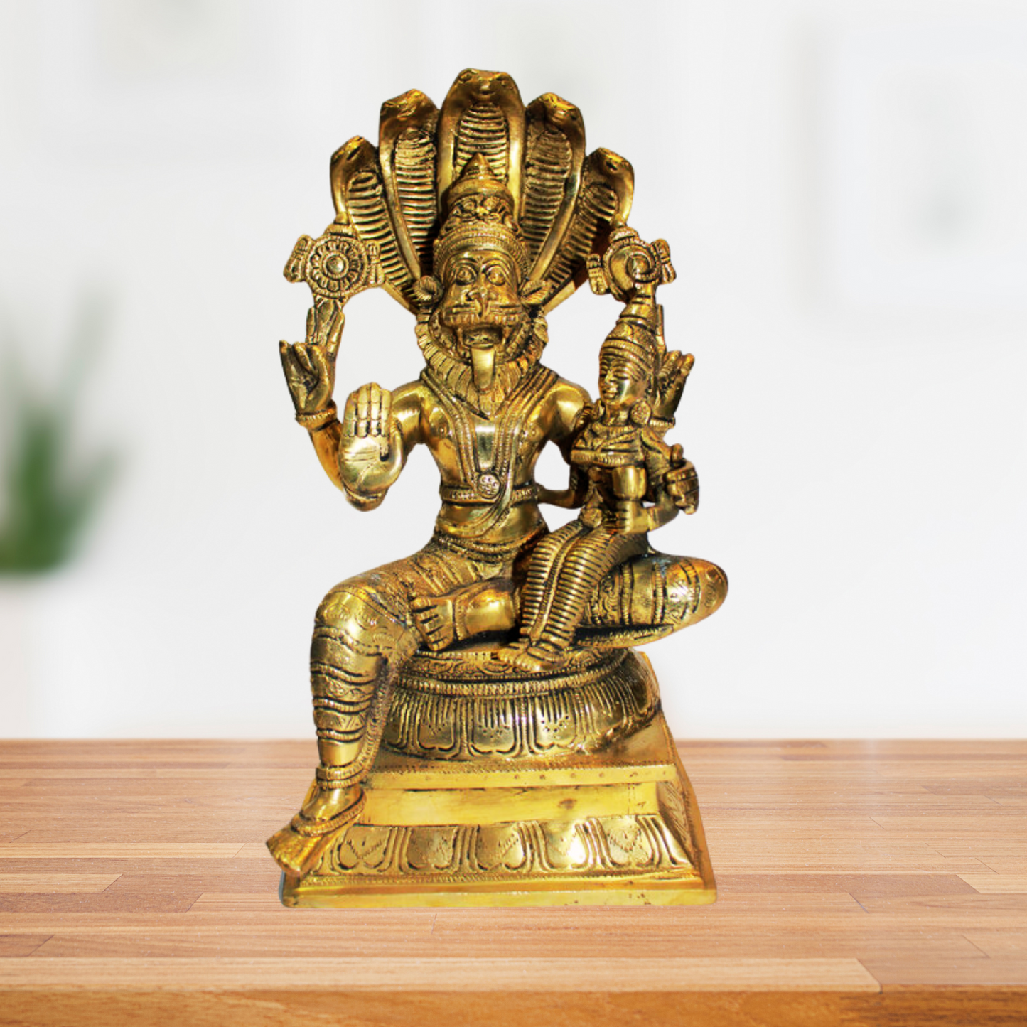 Brass Narsingh Bhagwan God Idol Statue