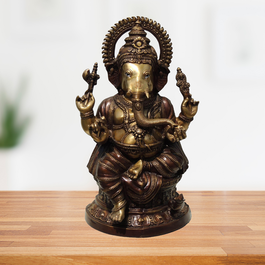 Brass Ganesh Ji Antique Statue