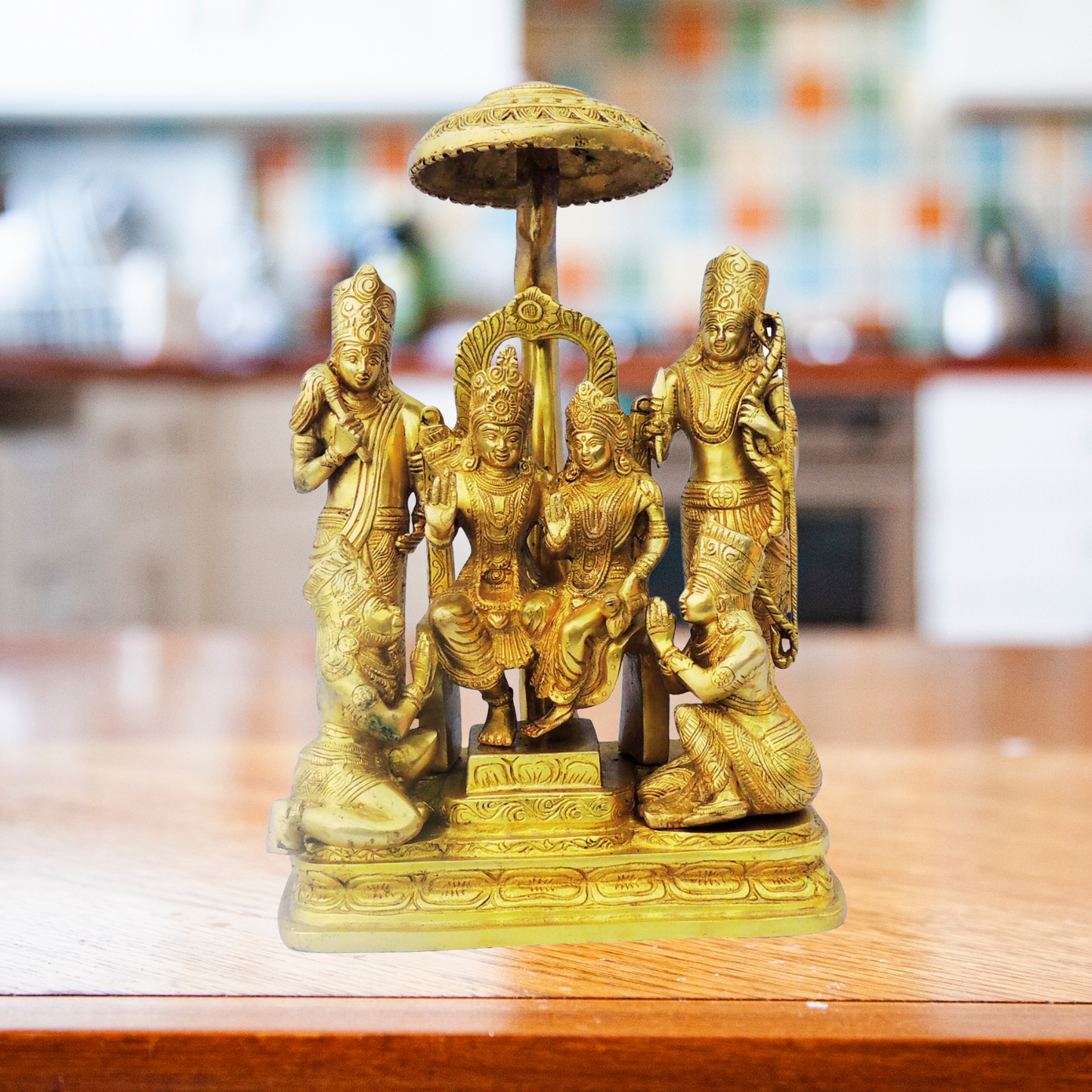 Brass Ram Darbar God Idol Statue