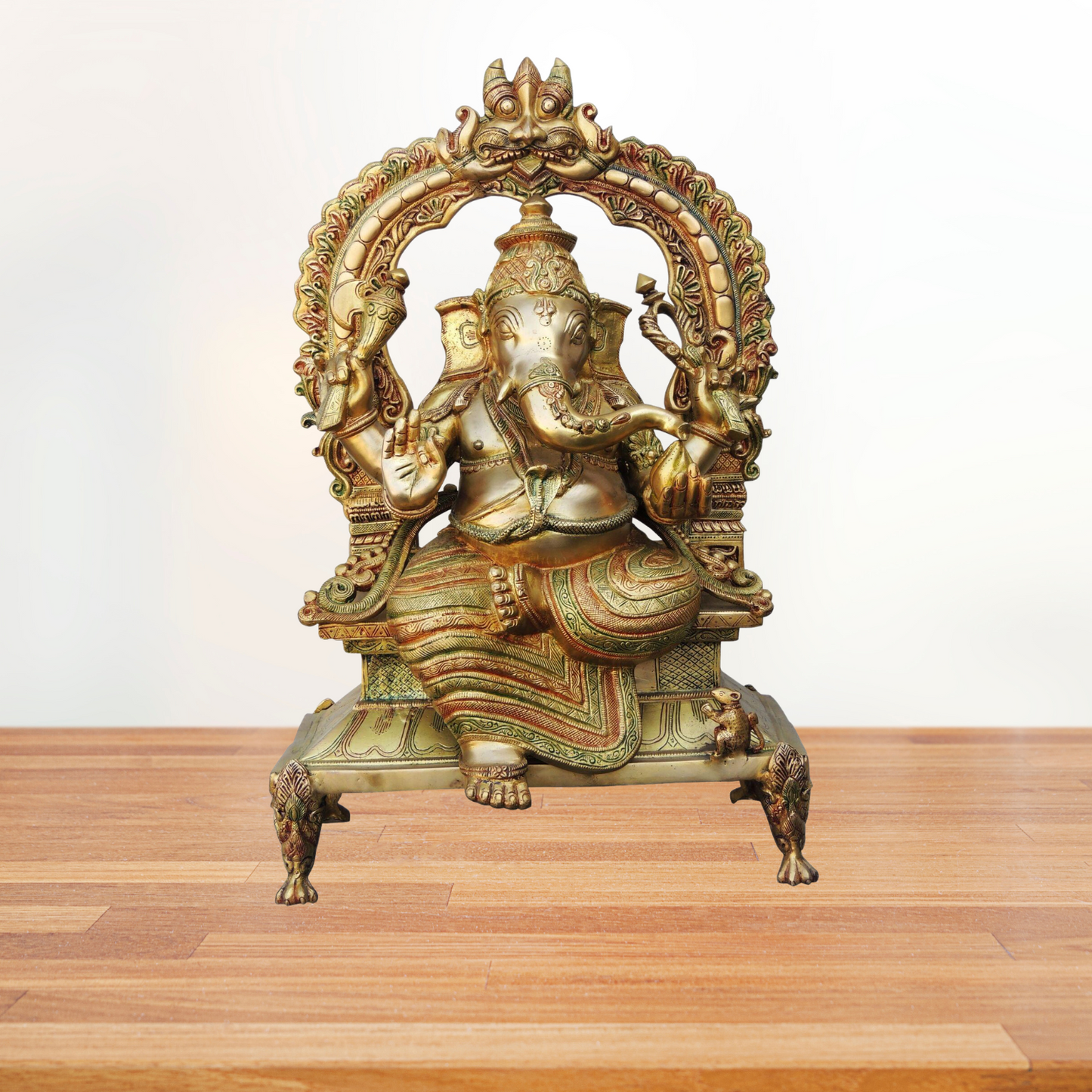 Brass Ganesh Big With Frame Statue