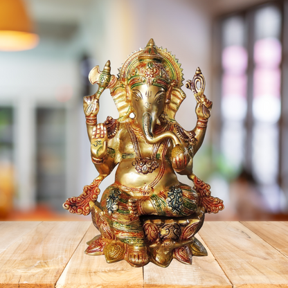 Brass Ganesh Ji God Idol Statue