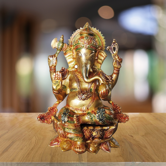 Brass Ganesh Ji God Idol Statue