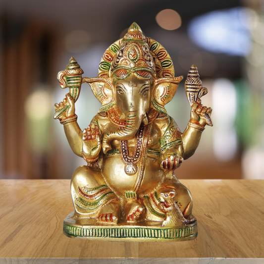 Brass Ganesh Ji God Idol Statue